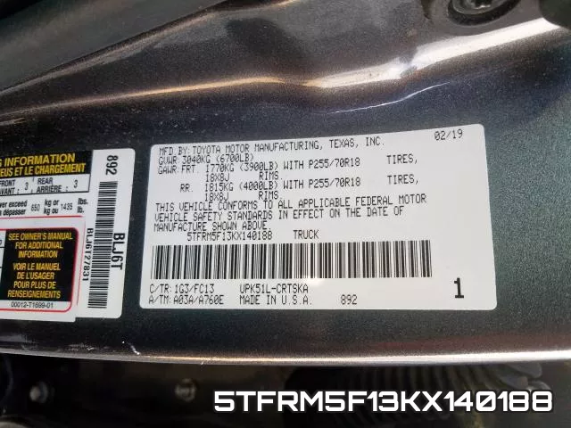 5TFRM5F13KX140188 фото 2