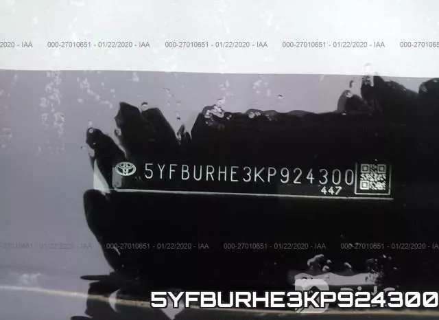 5YFBURHE3KP924300 фото 9