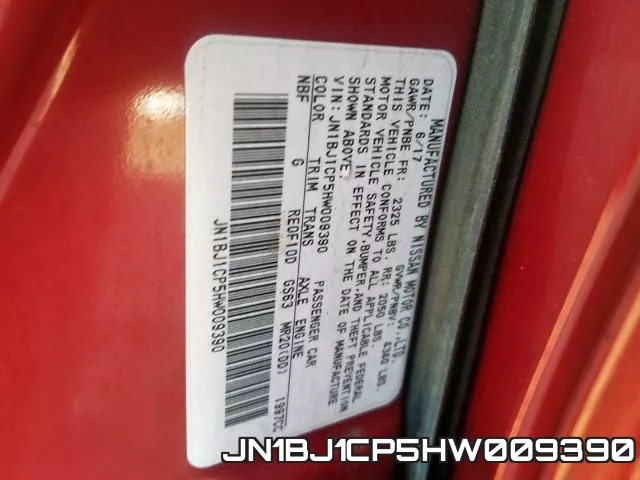 JN1BJ1CP5HW009390 фото 2