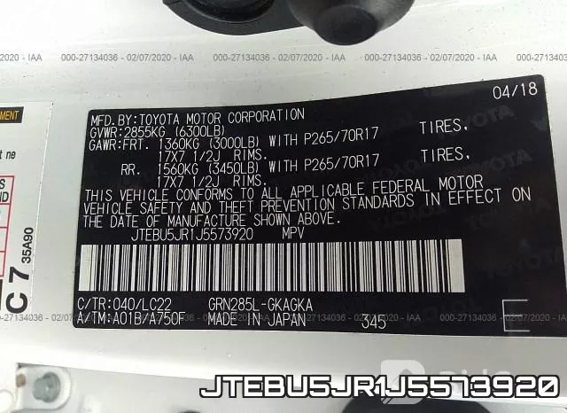 JTEBU5JR1J5573920 фото 7