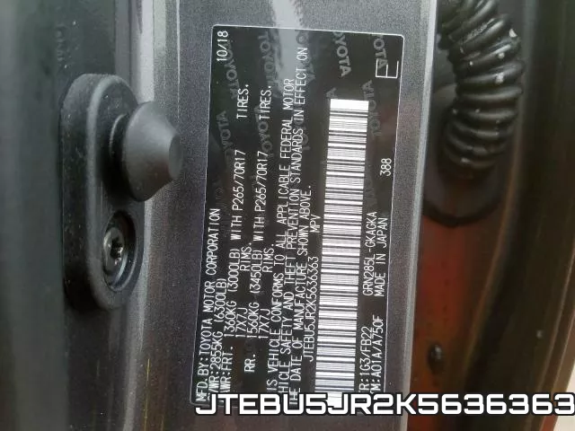 JTEBU5JR2K5636363 фото 2