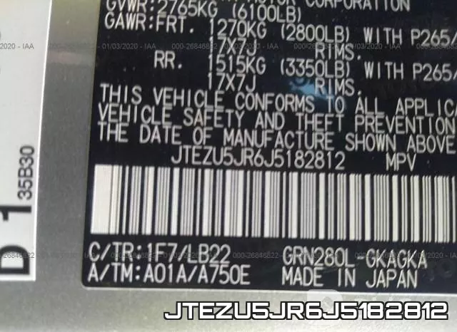 JTEZU5JR6J5182812 фото 4