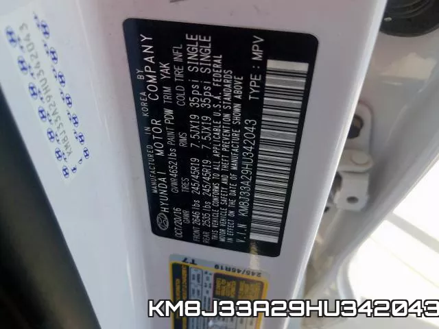 KM8J33A29HU342043 фото 2