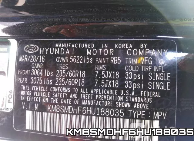KM8SMDHF6HU188035 фото 7