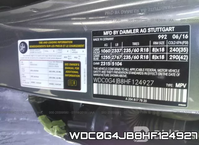 WDC0G4JB8HF124927 фото 6