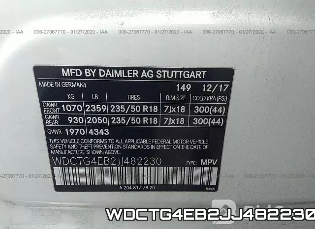 WDCTG4EB2JJ482230 фото 8