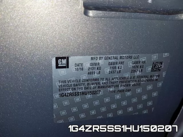 1G4ZR5SS1HU150207 фото 2