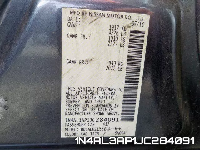 1N4AL3AP1JC284091 фото 2
