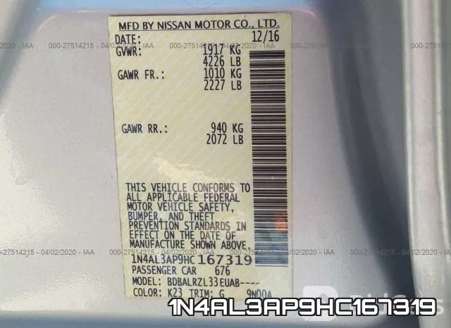 1N4AL3AP9HC167319 фото 6