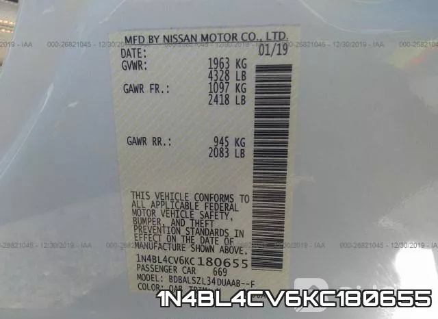 1N4BL4CV6KC180655 фото 7