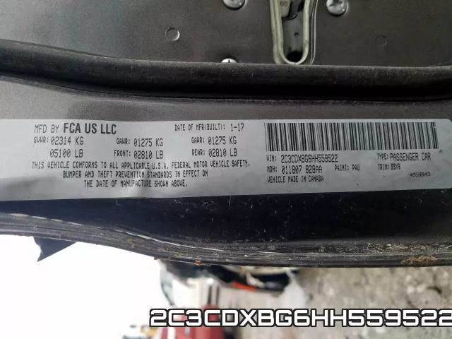 2C3CDXBG6HH559522 фото 2