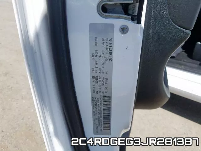 2C4RDGEG3JR281387 фото 2