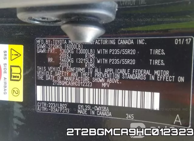 2T2BGMCA9HC012323 фото 9