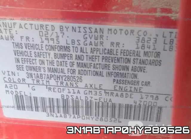 3N1AB7AP0HY280526 фото 7