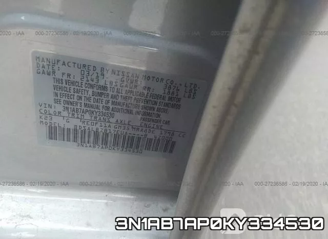 3N1AB7AP0KY334530 фото 6