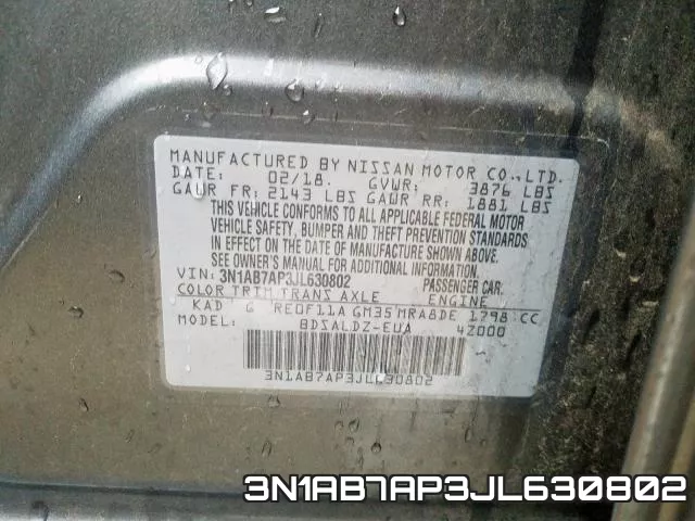 3N1AB7AP3JL630802 фото 2