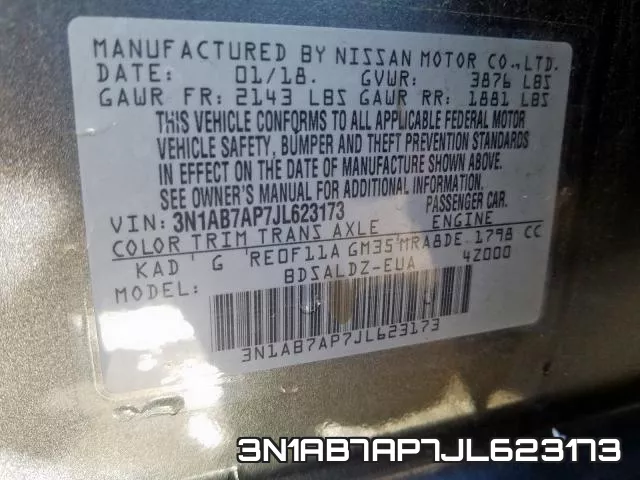 3N1AB7AP7JL623173 фото 2