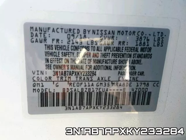 3N1AB7APXKY233284 фото 2