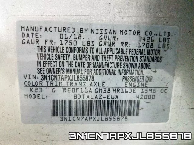 3N1CN7APXJL855878 фото 2