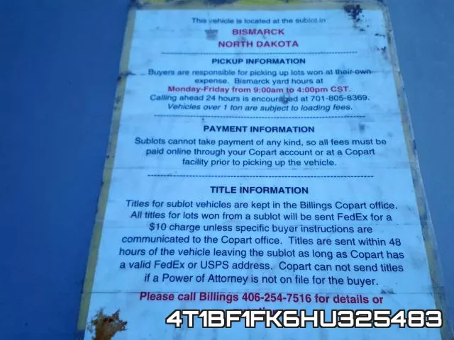 4T1BF1FK6HU325483 фото 9