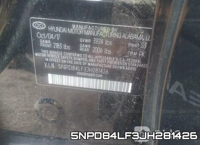 5NPD84LF3JH281426 фото 6