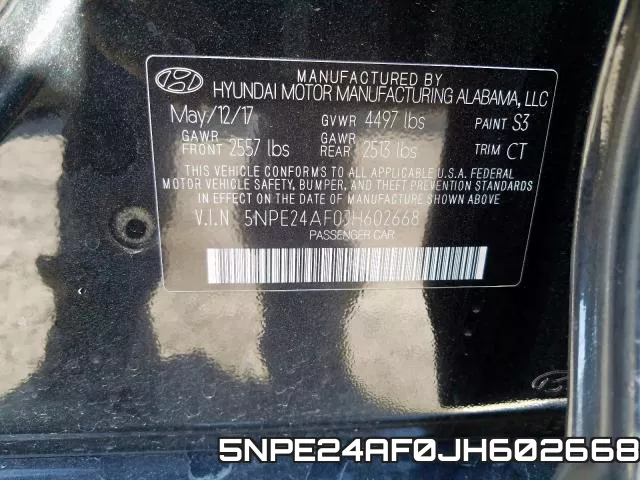 5NPE24AF0JH602668 фото 2