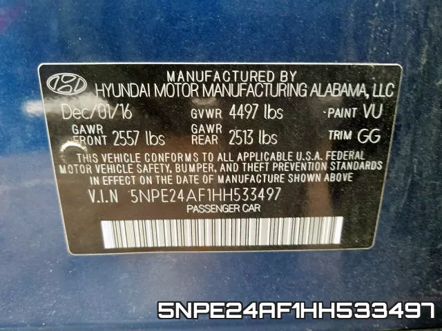 5NPE24AF1HH533497 фото 2