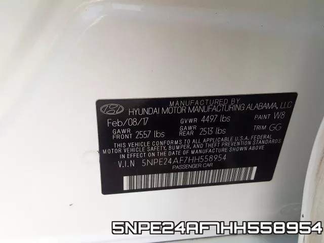 5NPE24AF7HH558954 фото 2
