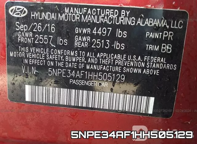 5NPE34AF1HH505129 фото 6