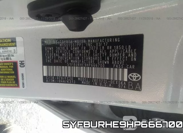 5YFBURHE9HP666700 фото 7