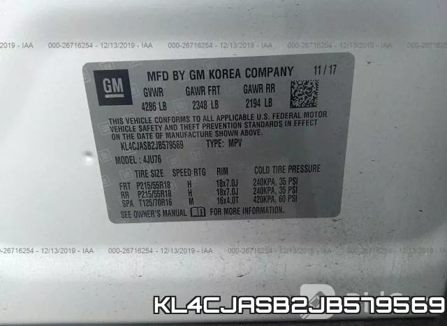 KL4CJASB2JB579569 фото 9