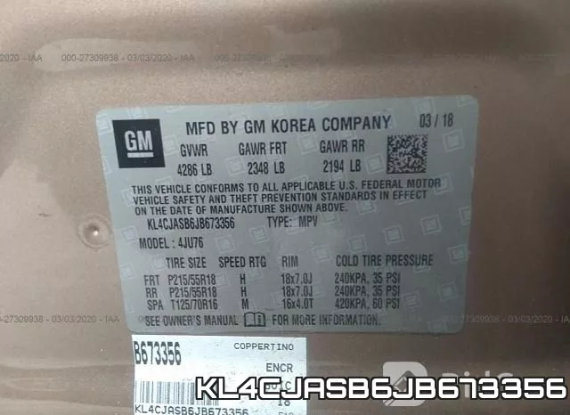 KL4CJASB6JB673356 фото 8