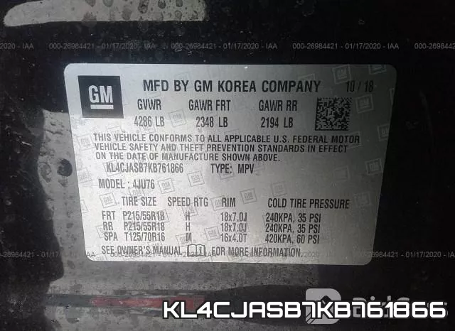 KL4CJASB7KB761866 фото 7