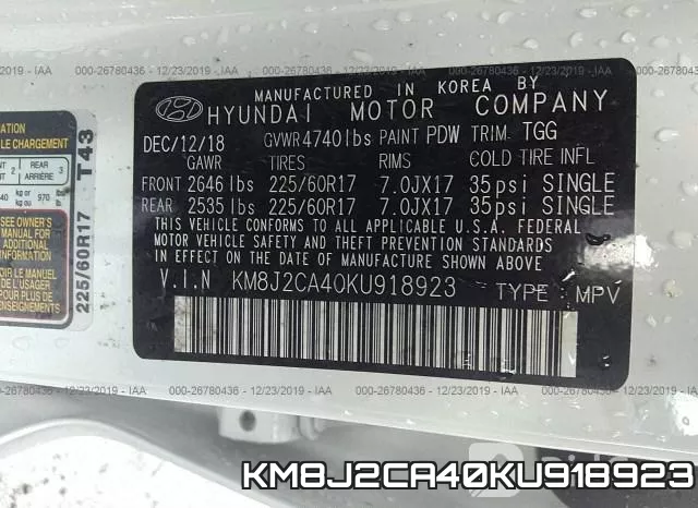KM8J2CA40KU918923 фото 5