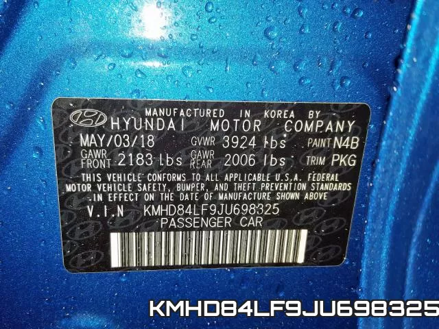 KMHD84LF9JU698325 фото 2