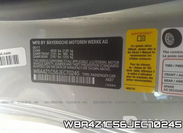 WBA4Z1C56JEC70245 фото 7