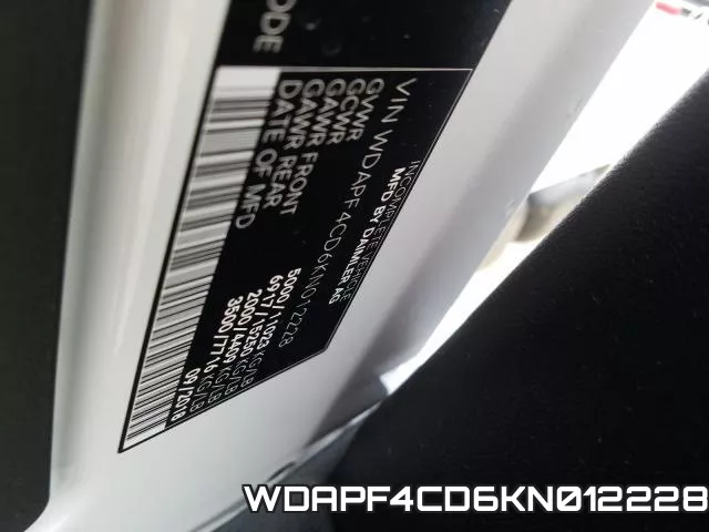 WDAPF4CD6KN012228 фото 2