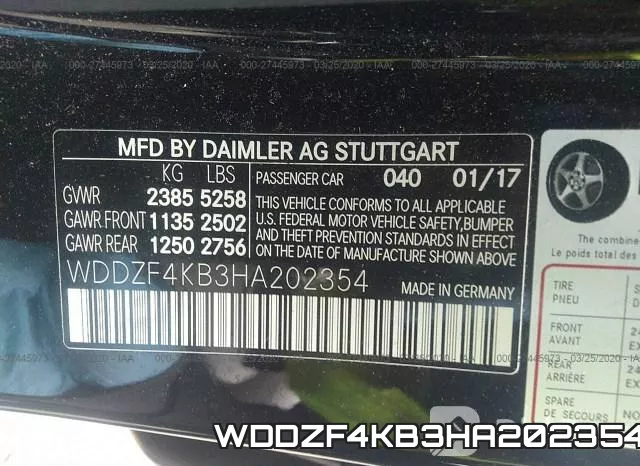 WDDZF4KB3HA202354 фото 10