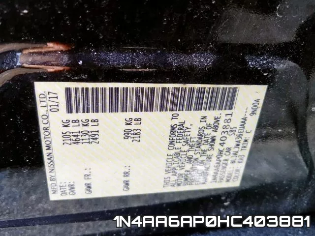 1N4AA6AP0HC403881 фото 2