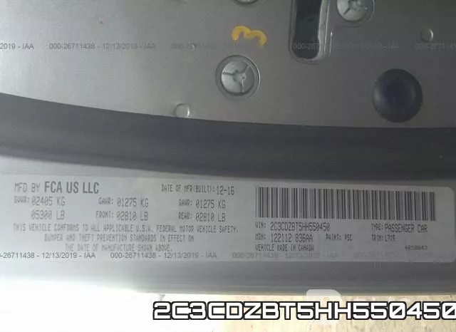 2C3CDZBT5HH550450 фото 10