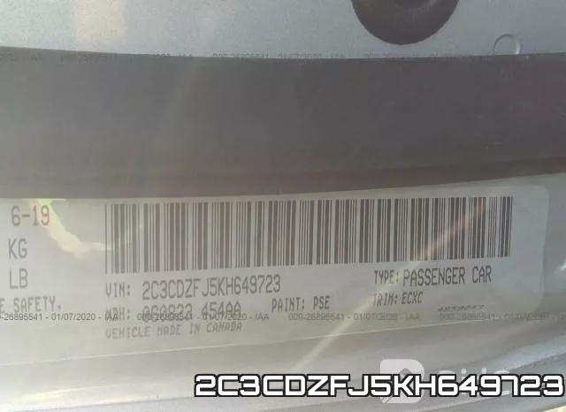2C3CDZFJ5KH649723 фото 6