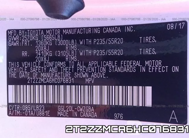 2T2ZZMCA6HC076831 фото 6