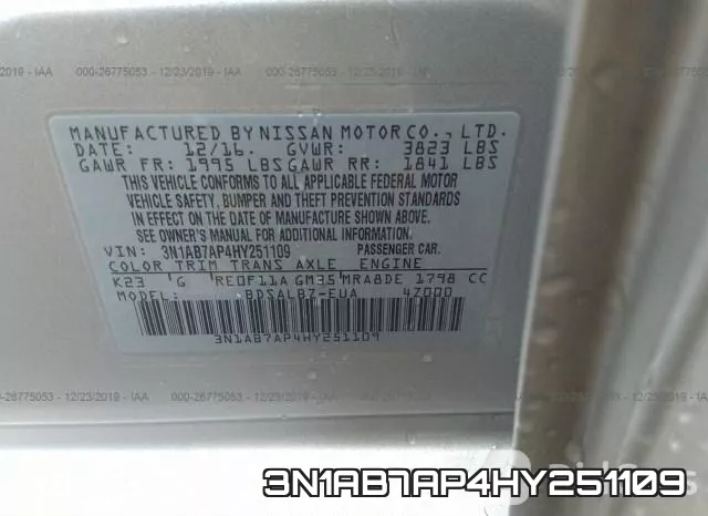 3N1AB7AP4HY251109 фото 7
