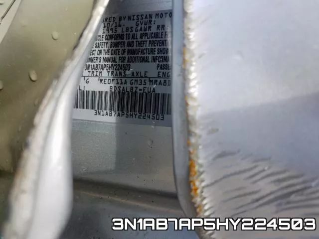 3N1AB7AP5HY224503 фото 2