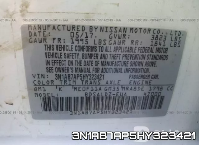 3N1AB7AP5HY323421 фото 6