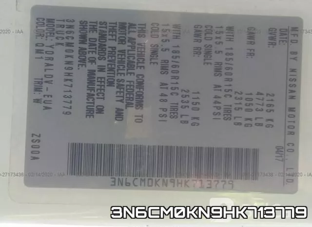 3N6CM0KN9HK713779 фото 7