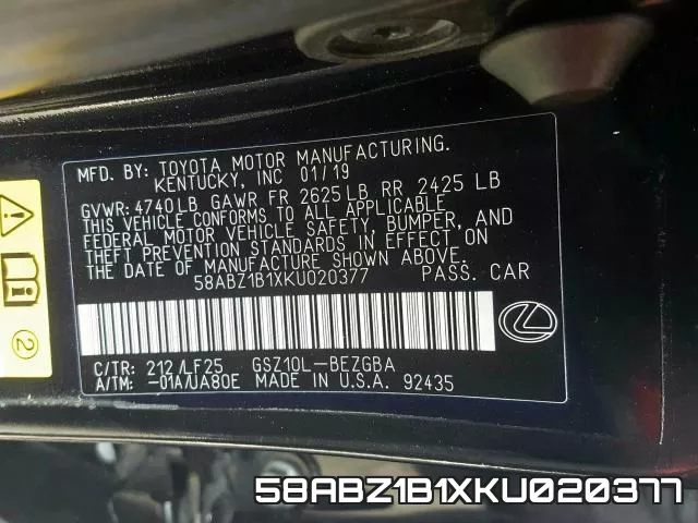 58ABZ1B1XKU020377 фото 2