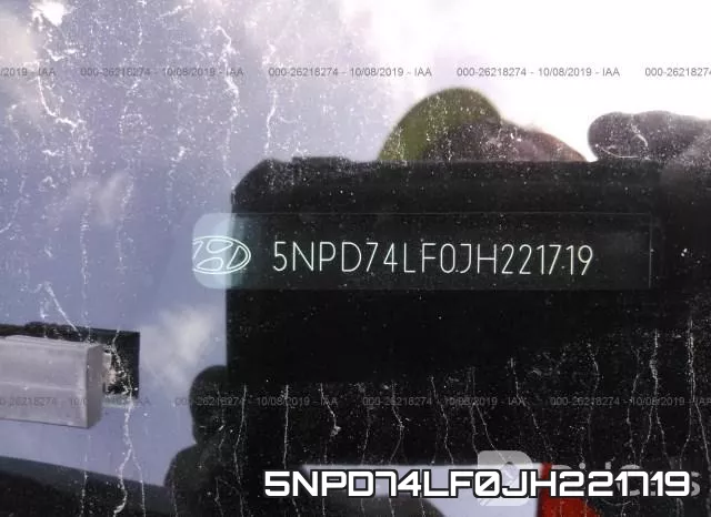 5NPD74LF0JH221719 фото 8