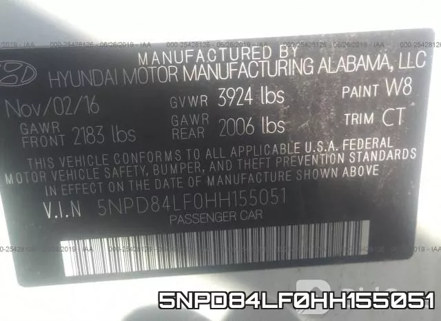 5NPD84LF0HH155051 фото 8