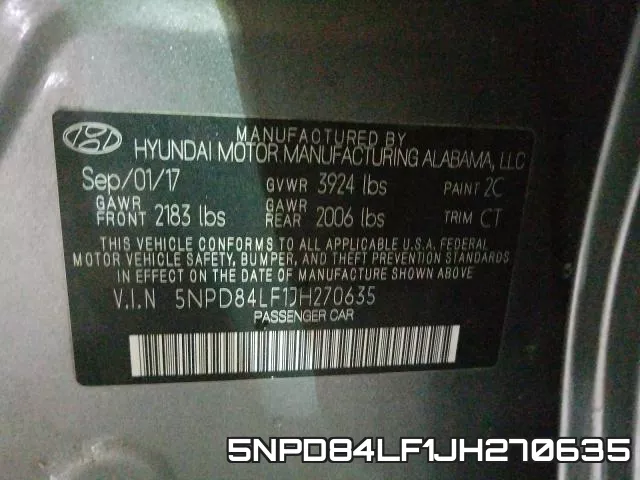 5NPD84LF1JH270635 фото 2